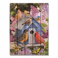 Ricki&Aposs Rugs 28 x 36 in. Giordanos Spring Birdhouse Inside & Outside Cedar Wall Art RI890027